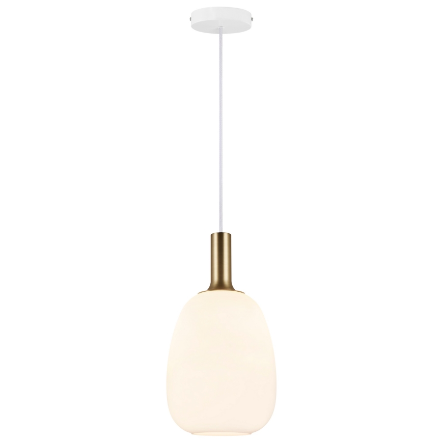 Nordlux - Hanglamp aan kabel ALTON 1xE27/60W/230V wit/zwart/messing