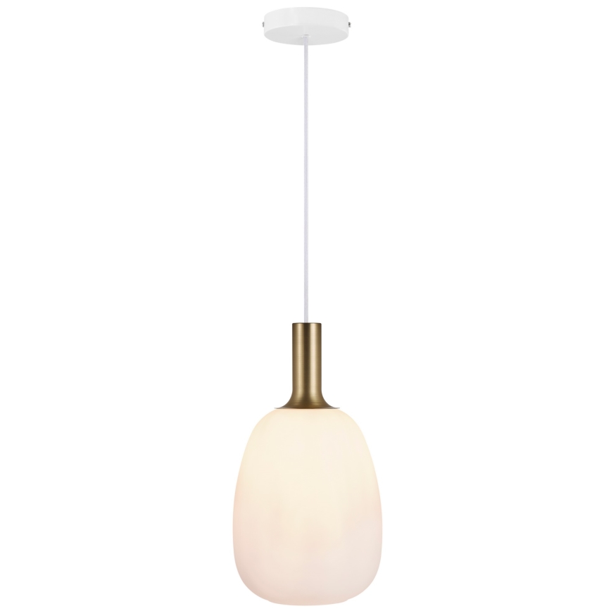 Nordlux - Hanglamp aan kabel ALTON 1xE27/60W/230V wit/zwart/messing