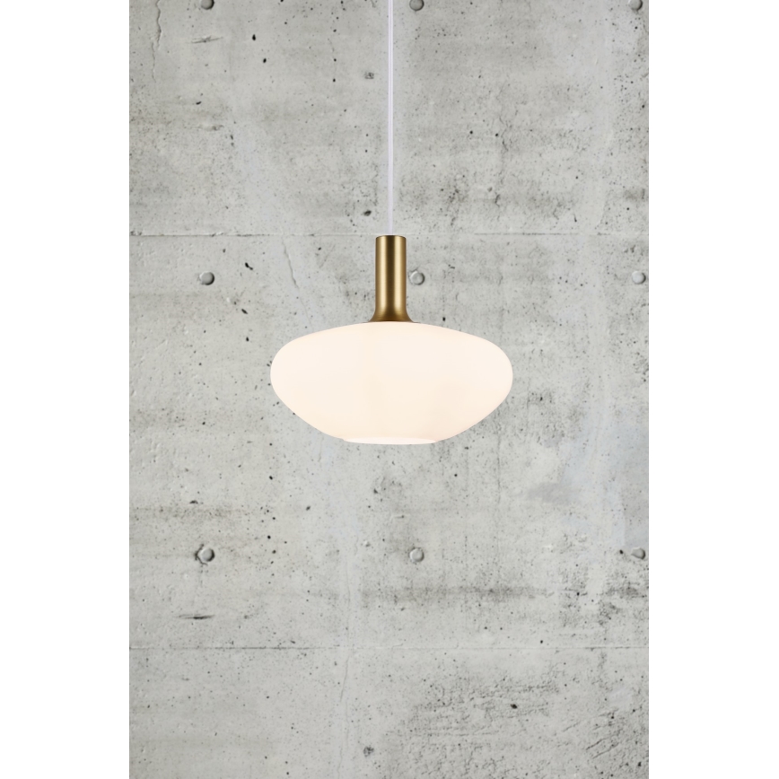 Nordlux - Hanglamp aan kabel ALTON 1xE27/60W/230V wit/zwart/messing