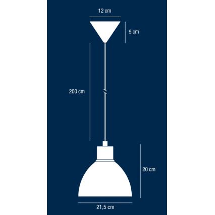 Nordlux - Hanglamp met snoer POP 1xE27/40W/230V zwart