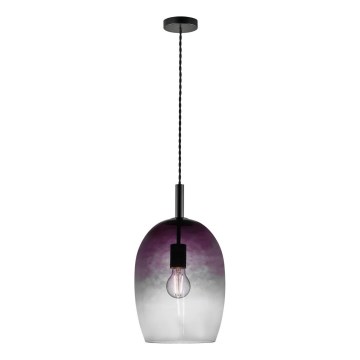 Nordlux - Hanglamp UMA aan kabel 1xE27/40W/230V Ø23 cm zwart/rookglas