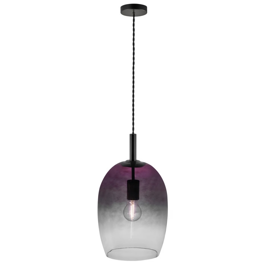 Nordlux - Hanglamp UMA aan kabel 1xE27/40W/230V Ø23 cm zwart/rookglas