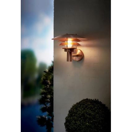 Nordlux - Koperen buitenmuurlamp VENO 1xE27/60W/230V IP54