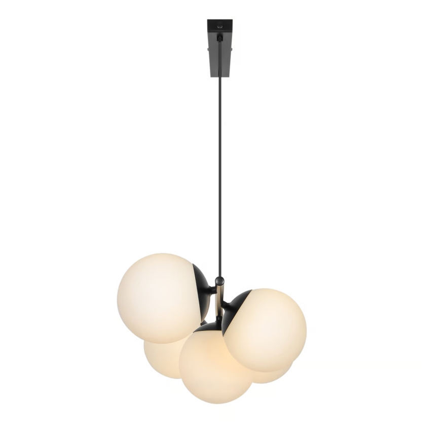 Nordlux - Kroonluchter aan kabel LILLY 5xE14/10W/230V zwart