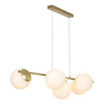 Nordlux - Kroonluchter met kabel LILLY 5xE14/10W/230V messing