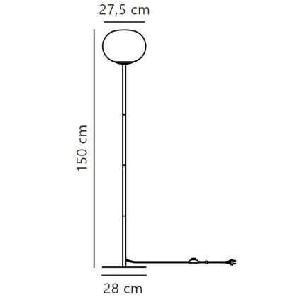 Nordlux - Lampadaire ALTON 1xE27/25W/230V noir