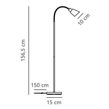 Nordlux - Lampadaire MOLLI 1xE14/25W/230V