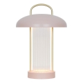 Nordlux - Lampe de bureau LED à commande tactile, rechargeable et dimmable MIRANO LED/3W/3,7V rose
