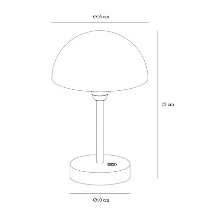 Nordlux - Lampe de table extérieure à intensité variable rechargeable ELLEN LED/2,8W/3,7V IP44 beige