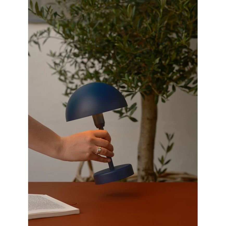 Nordlux - LED Lampe de table d'extérieur tactile, rechargeable et dimmable ELLEN LED/2,8W/3,7V 2200 mAh IP44 bleu