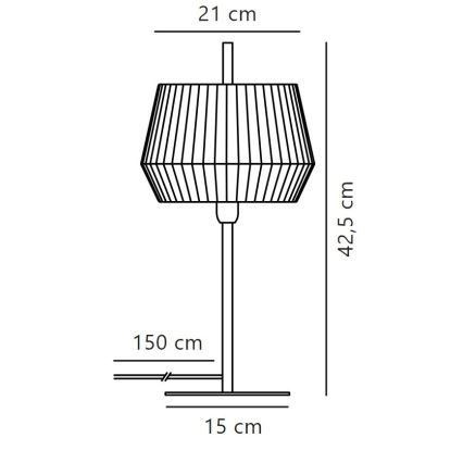 Nordlux - Lampe de table DICTE 1xE14/40W/230V blanc/noir