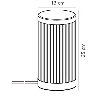 Nordlux - Lampe de table extérieure COUPAR 1xE27/25W/230V noir