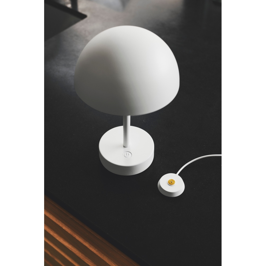 Nordlux - Lampe de table d'extérieur LED rechargeable et dimmable ELLEN LED/2,8W/3,7V 2200 mAh IP44 blanche