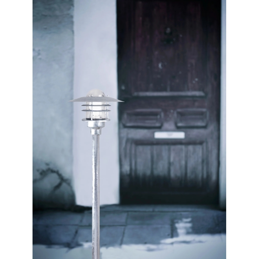 Nordlux - Lampe d'extérieur AGGER 1xE27/60W/230V IP54 argentée 83 cm