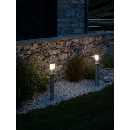 Nordlux - Lampe d'extérieur LINTON 1xE27/15W/230V IP54 argentée 80 cm