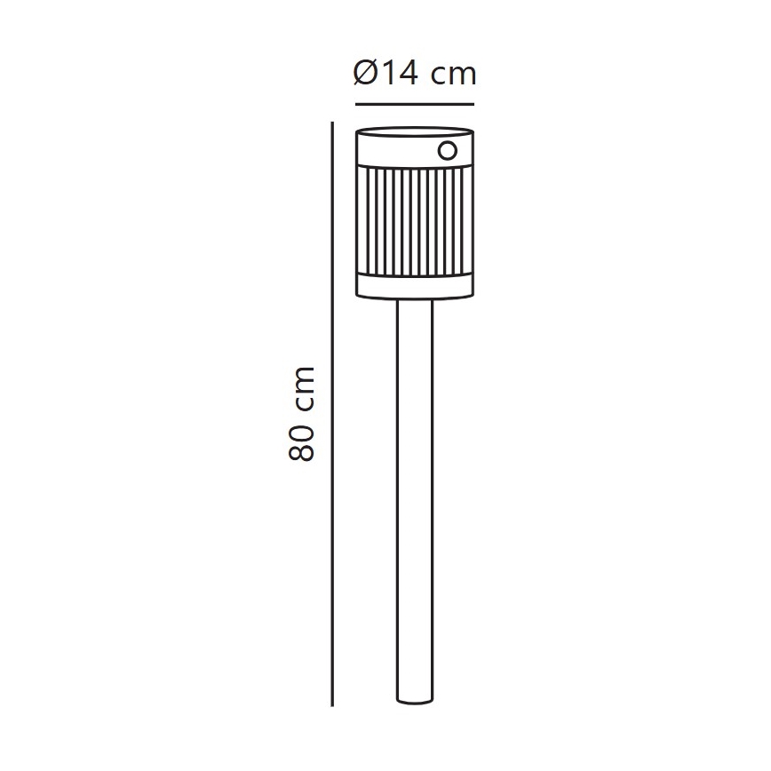 Nordlux - Lampe solaire COUPAR LED/3,2W/5V 3000K IP44 noir