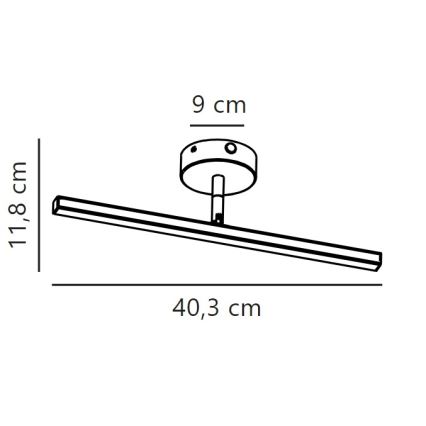 Nordlux - LED Badkamer Spiegelverlichting IP LED/6,2W/230V IP44 40 cm mat chroom