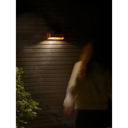 Nordlux - LED zonnelamp met sensor MARCELLIO LED/5W/5V IP54 2200 mAh bruin