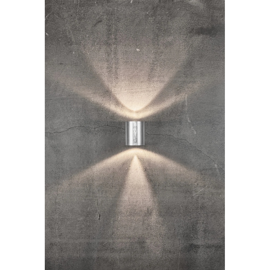 Nordlux - LED buitenwandlamp CANTO 2xLED/6W/230V IP44 zilver