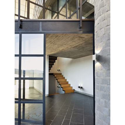 Nordlux - LED buitenwandlamp CANTO 2xLED/6W/230V IP44 zilver