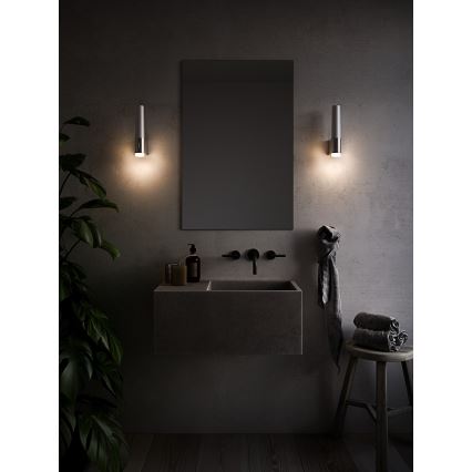 Nordlux - LED Dimbaar Badkamer wandlamp HELVA LED/6,8W/230V IP44 CRI 90 glanzend chroom