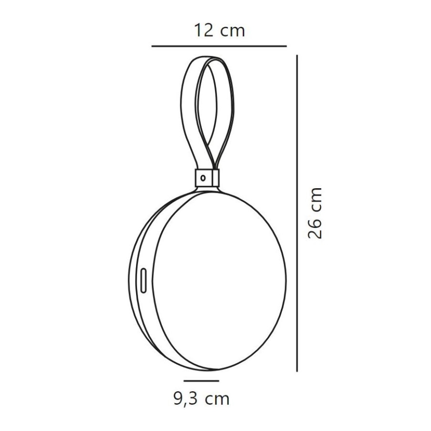 Nordlux - LED Dimbaar buitenshuis draagbaar lamp BRING TO-GO LED/1W/3,7V IP54 1500 mAh zwart