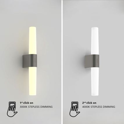 Nordlux - LED Dimbare badkamerspiegelverlichting HELVA LED/9,5W/230V IP44 3000/4000K CRI 90 mat chroom