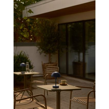 Nordlux - ELLEN LED oplaadbare dimbare tafellamp voor buiten met aanraakbediening LED/2,8W/3,7V 2200 mAh IP44 blauw