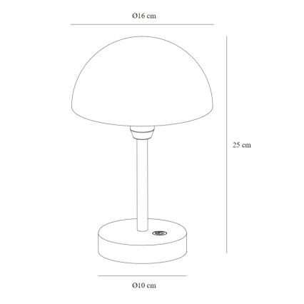 Nordlux - LED Dimbare Oplaadbare Buiten Tafel Lamp ELLEN LED/2,8W/3,7V IP44 groen