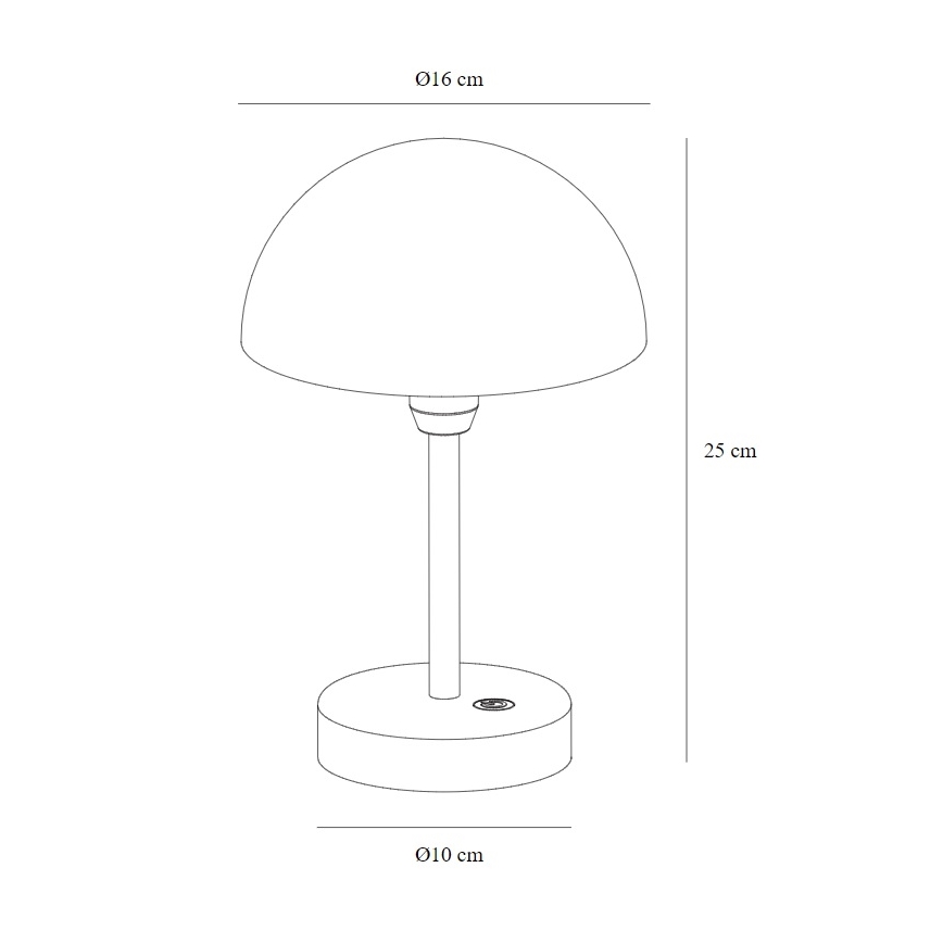 Nordlux - LED Dimbare Oplaadbare Buiten Tafel Lamp ELLEN LED/2,8W/3,7V IP44 groen