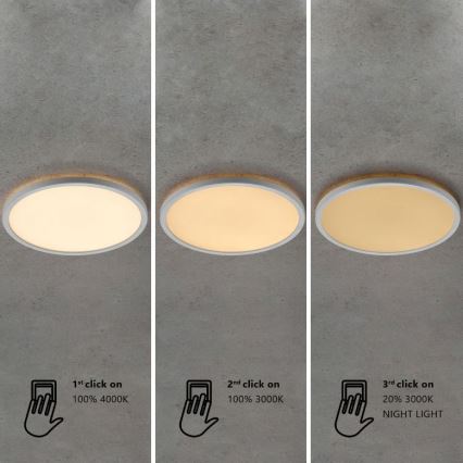 Nordlux - OJA dimbare LED-plafondlamp voor badkamer, 19W/230V, 3000/4000K, IP54, Ø 43 cm