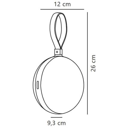Nordlux - LED draagbare oplaadbare lamp LED/1W/3,7V IP54 1500 mAh geel