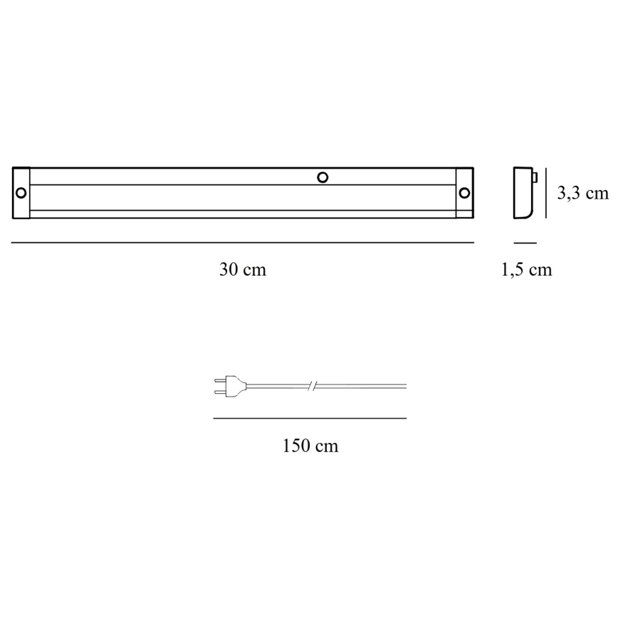 Nordlux - LED Onder keukenkast verlichting PRESTON LED/4W/230V 3000/4000K 30 cm
