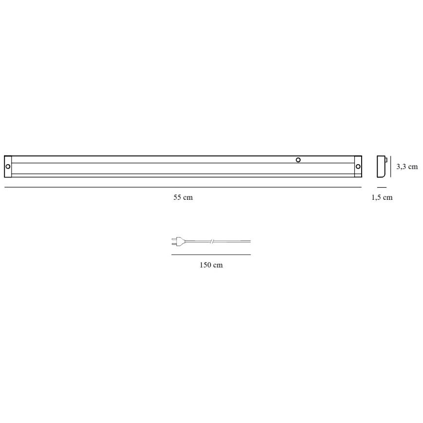 Nordlux - LED Onder keukenkast verlichting PRESTON LED/8W/230V 3000/4000K 55 cm