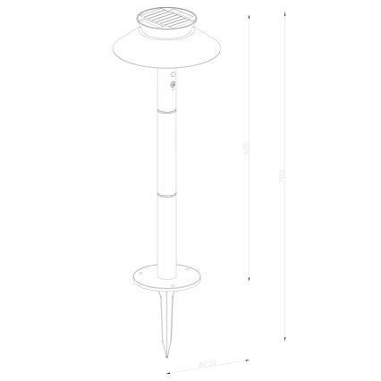 Nordlux - LED Solar lamp met sensor JUSTINA LED/5W/3,7V IP44 1800 mAh