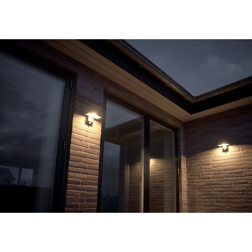 Nordlux - LED Solar wandlamp met sensor RICA LED/5W/3,7V IP44 2200 mAh hoekig