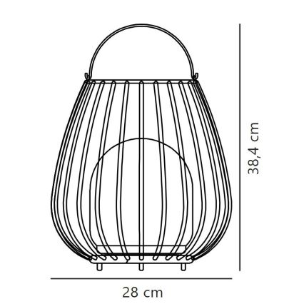 Nordlux - Luminaire extérieur portable à intensité variable JIM TO-GO LED/3W/3,7V IP54 5000 mAh noir