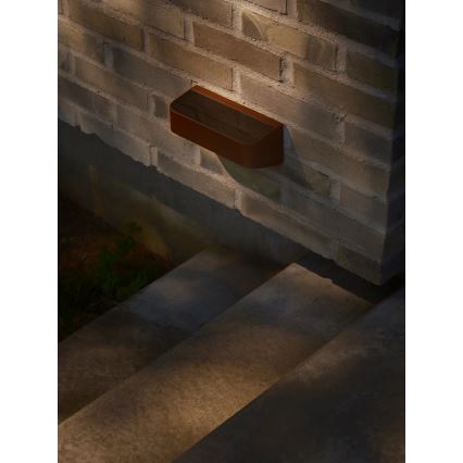 Nordlux - Lampe solaire LED avec capteur MARCELLIO LED/5W/5V IP54 2200 mAh marron