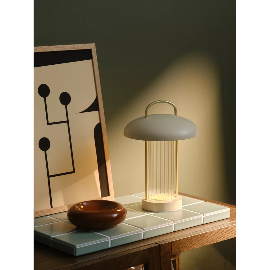 Nordlux - Dimbare oplaadbare aanraak-tafellamp MIRANO LED/3W/3,7V beige