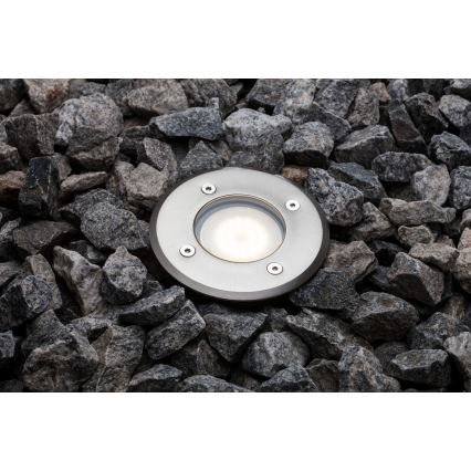 Nordlux - Oprit verlichting voor buiten PATO 1xGU10/35W/230V IP65 mat chroom rond