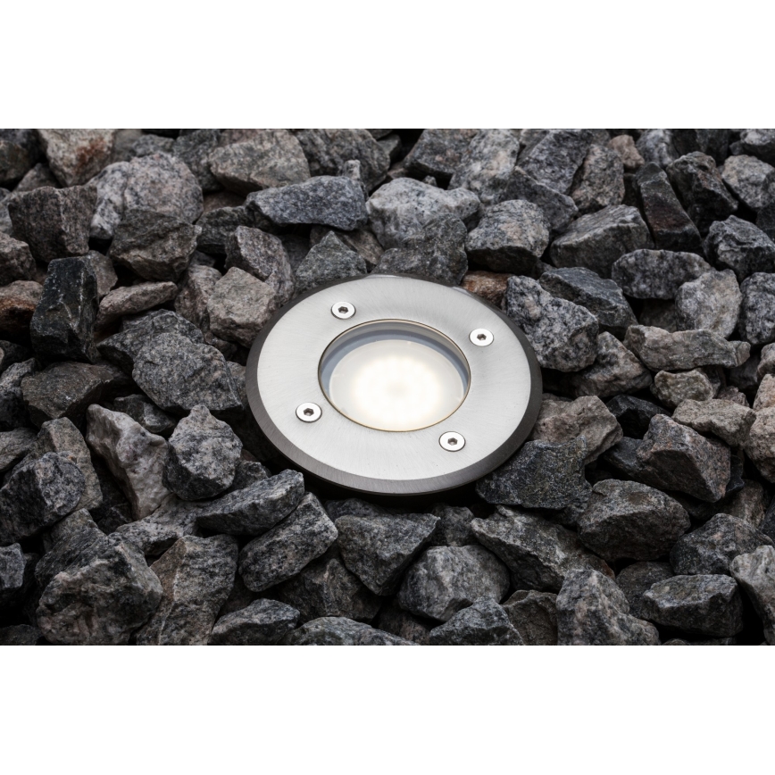 Nordlux - Oprit verlichting voor buiten PATO 1xGU10/35W/230V IP65 mat chroom rond