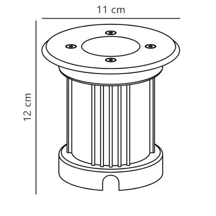 Nordlux - Oprit verlichting voor buiten PATO 1xGU10/35W/230V IP65 mat chroom rond