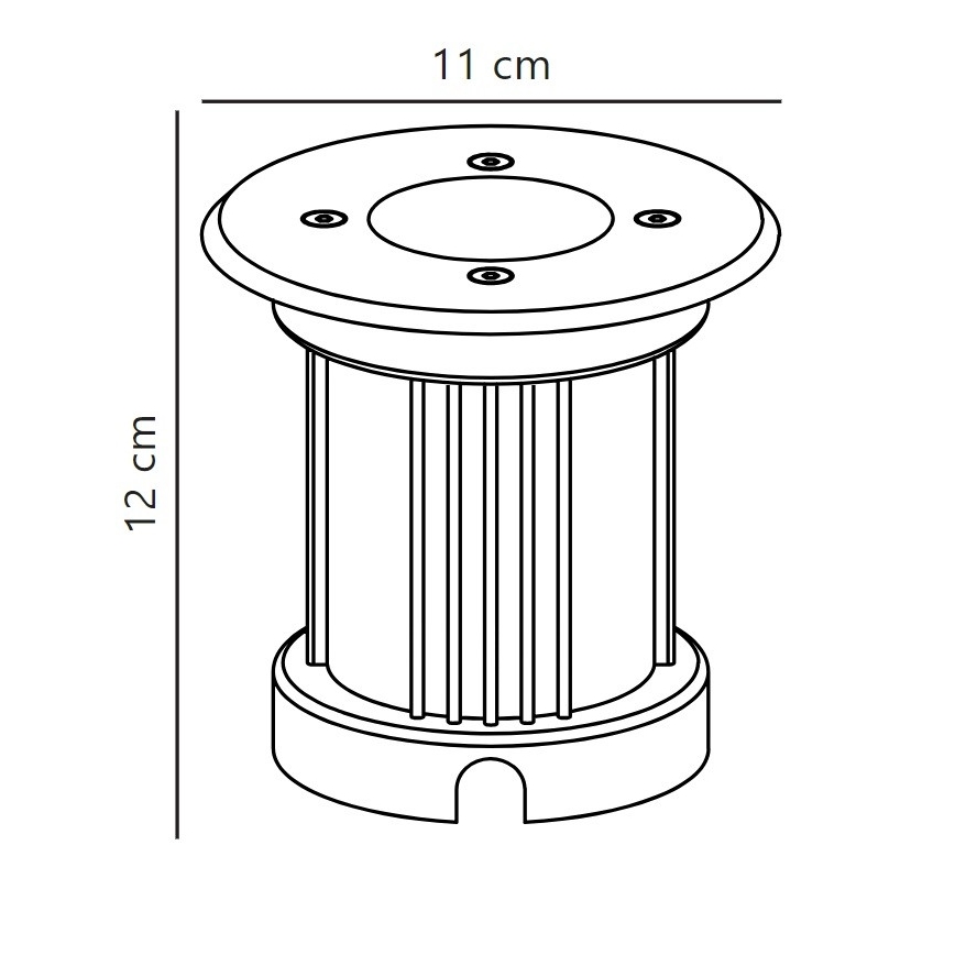 Nordlux - Oprit verlichting voor buiten PATO 1xGU10/35W/230V IP65 mat chroom rond