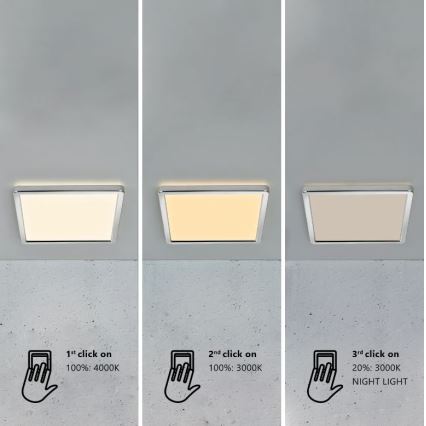 Nordlux - Plafonnier LED dimmable pour salle de bains OJA LED/14,5W/230V 3000/4000K IP54 30x30 cm