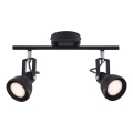 Nordlux - Spot ASLAK 2xGU10/35W/230V zwart