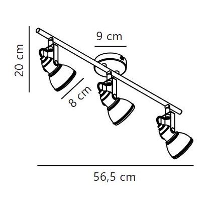 Nordlux - Spot ASLAK 3xGU10/35W/230V
