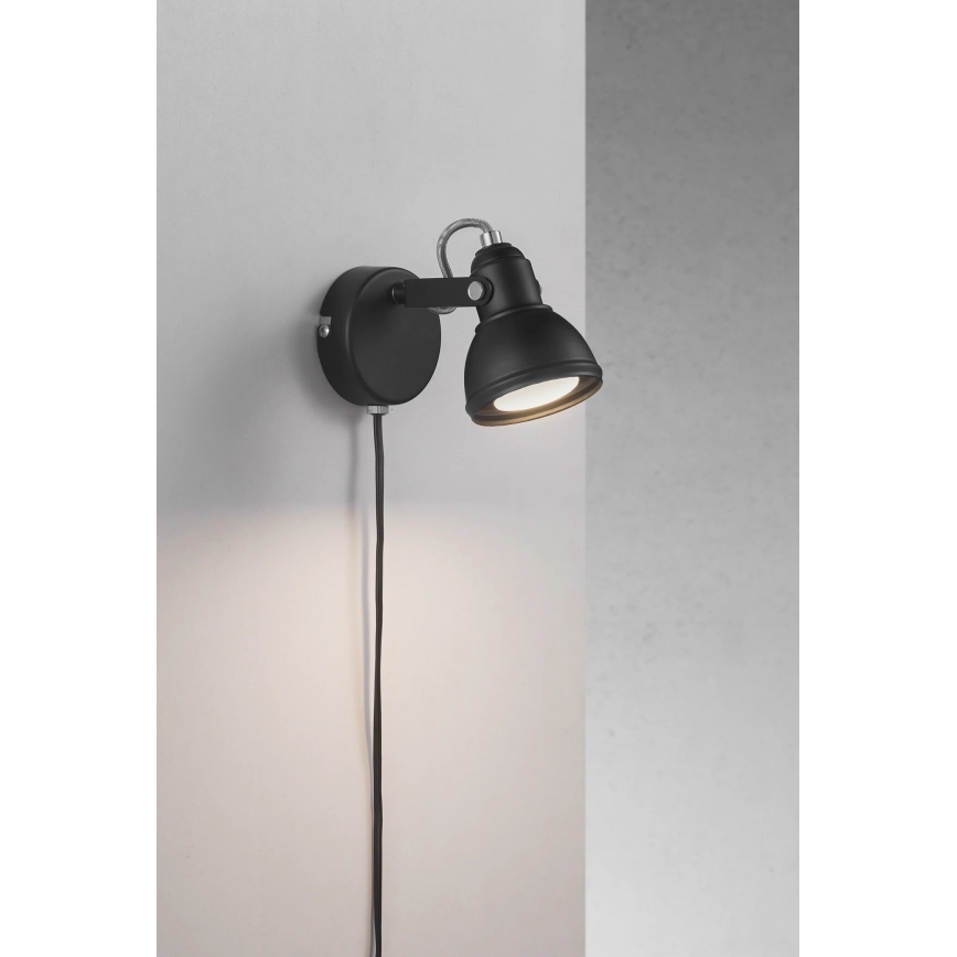 Nordlux - Spot mural ASLAK 1xGU10/35W/230V noir