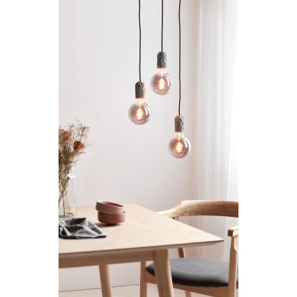 Nordlux - Stroomkabel HANG 1xE27/40W/230V grijs/zwart