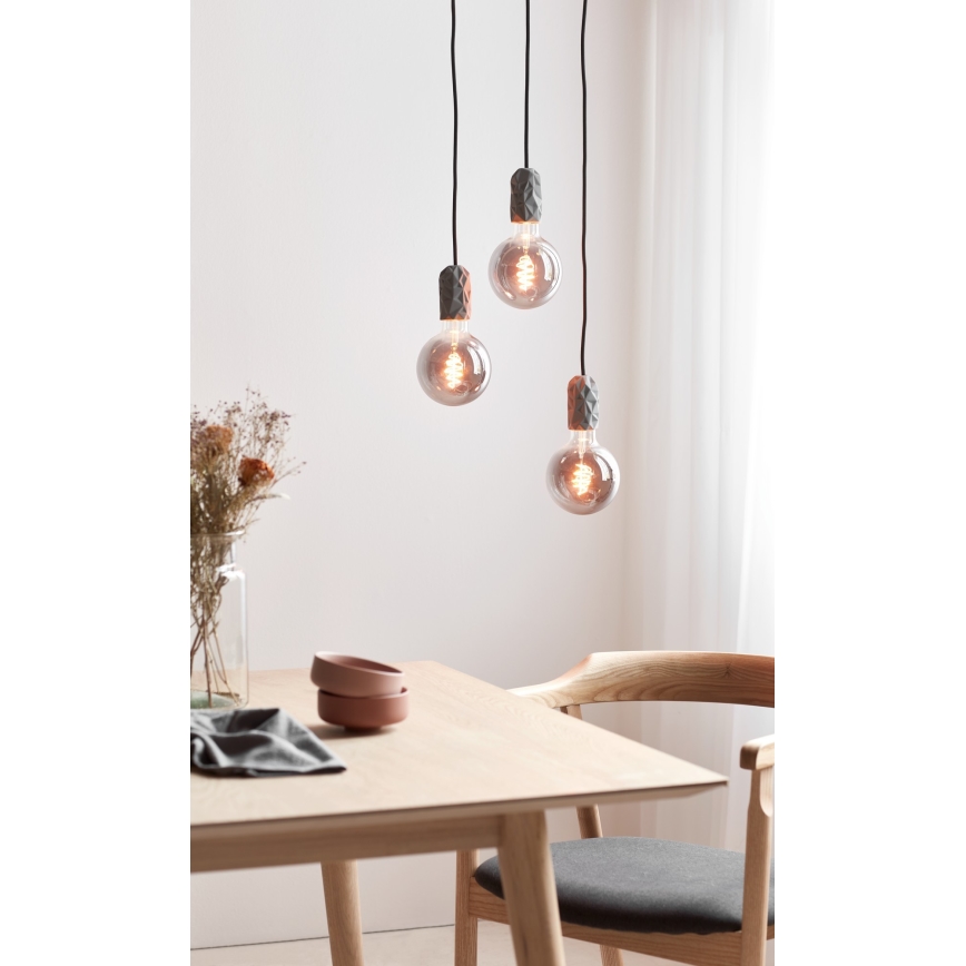 Nordlux - Stroomkabel HANG 1xE27/40W/230V grijs/zwart