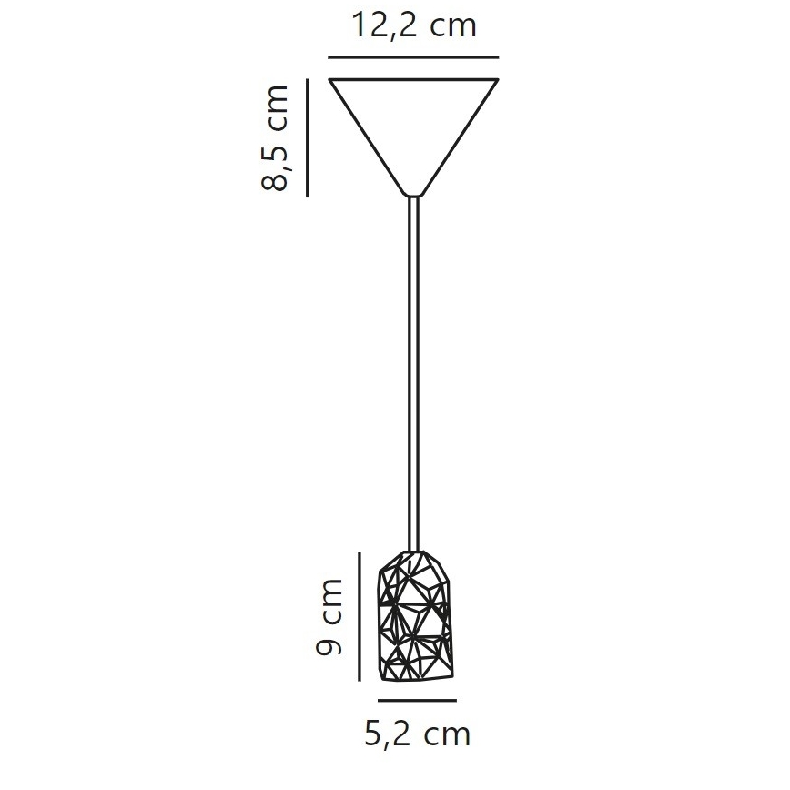Nordlux - Stroomkabel HANG 1xE27/40W/230V grijs/zwart